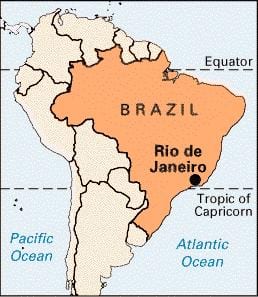 Rio de Janeiro, brazília térkép