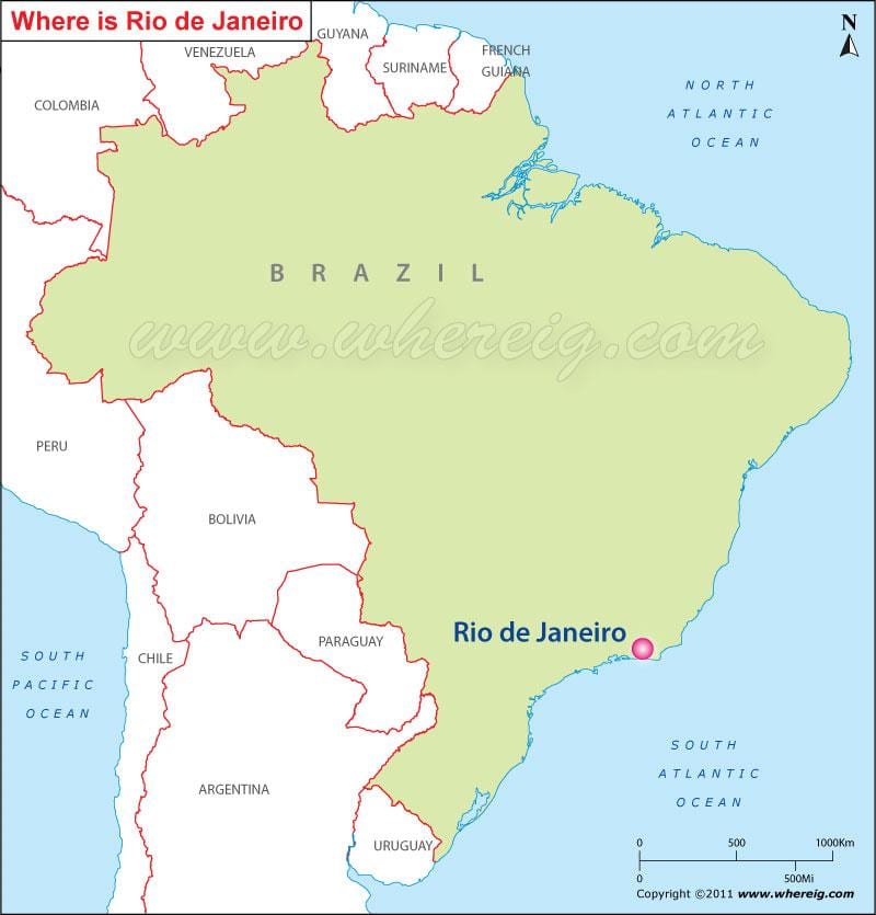 show-Rio de Janeiro a térképen