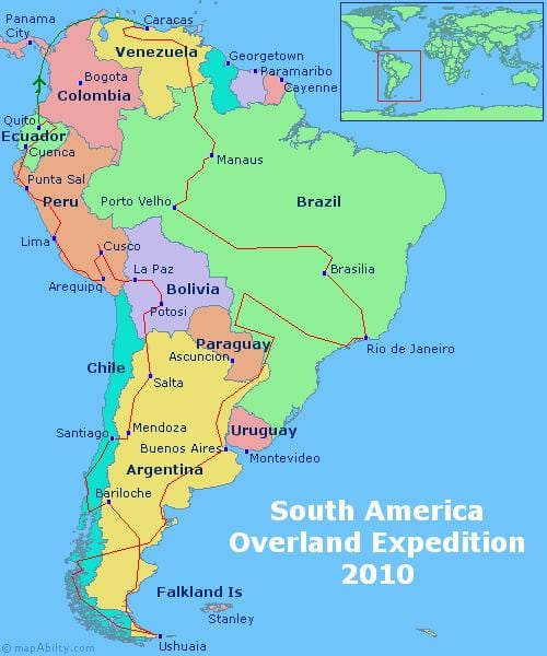 térkép dél-amerika Rio