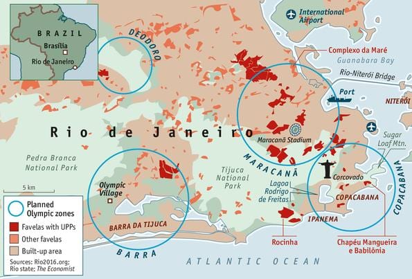 biztonsági térkép Rio de Janeiro
