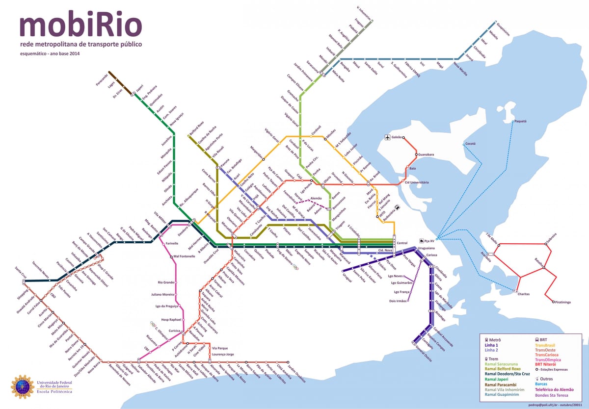 közlekedési térkép Rio de Janeiro