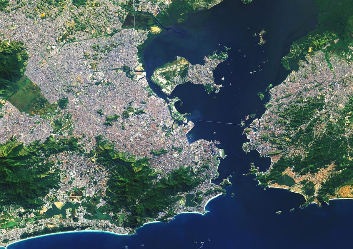 műholdas térkép a Rio de Janeiro