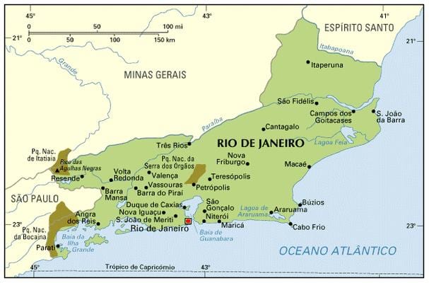 koordináták térkép Rio de Janeiro