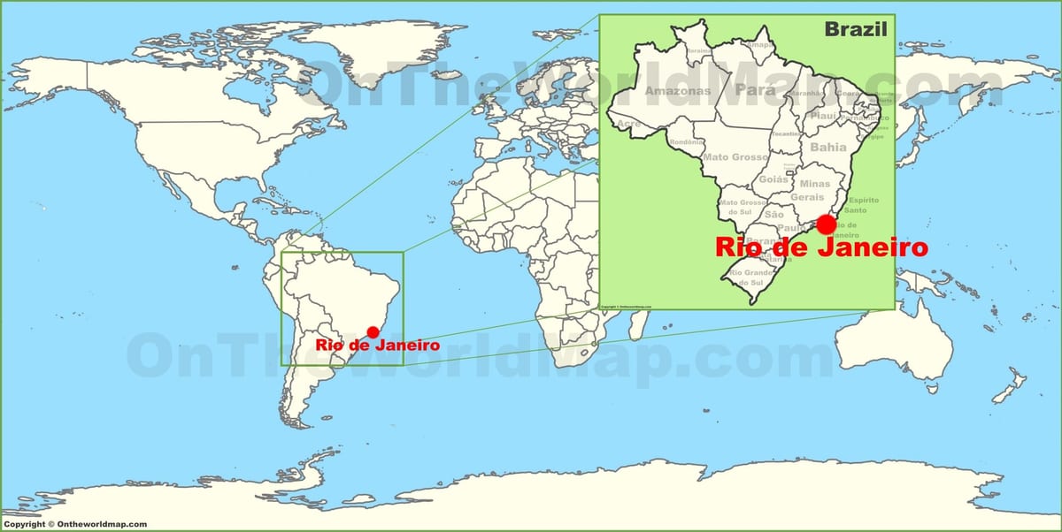 hol Rio de Janeiro-ban található, a világ térkép