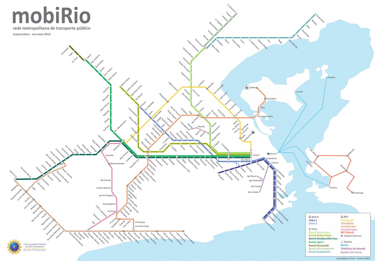 Rio vonat térkép