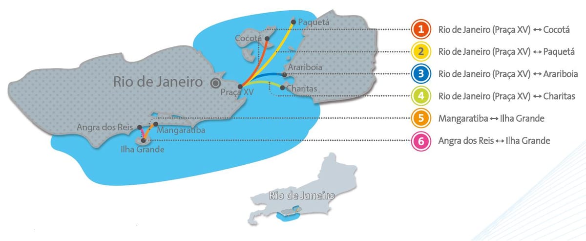 Rio de Janeiro hajó térkép