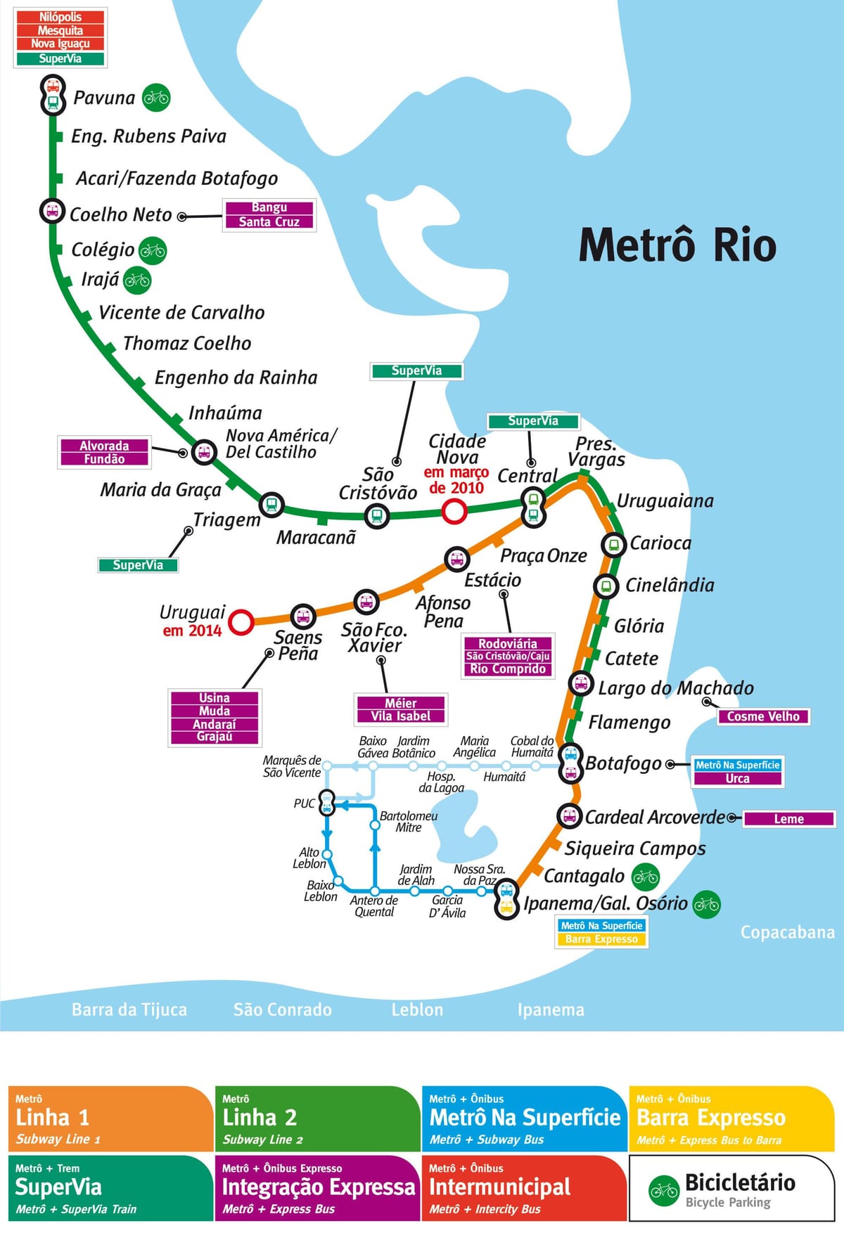 térkép metro-Rio de Janeiro