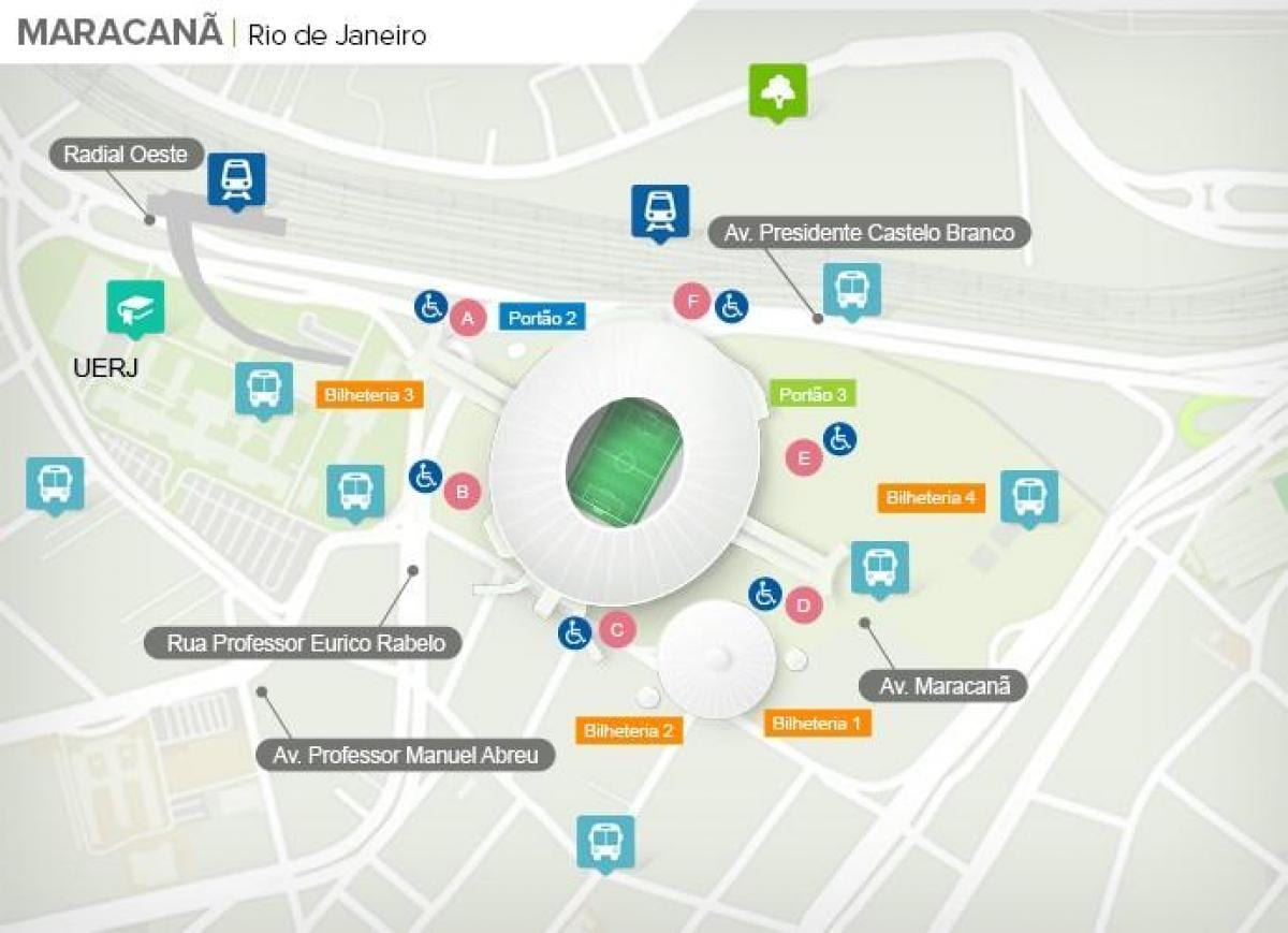 Rio de Janeiro stadion térkép