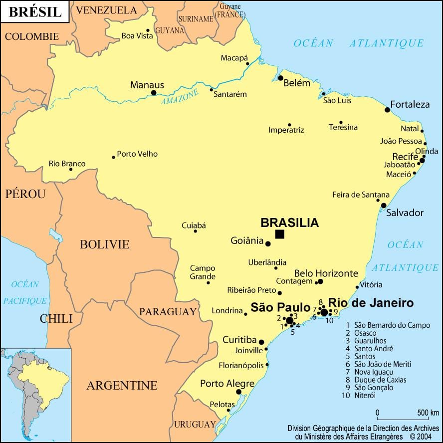 térkép brazília mutatja, Rio de Janeiro