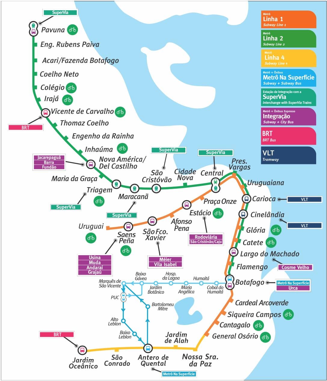 metro Rio de Janeiro térkép