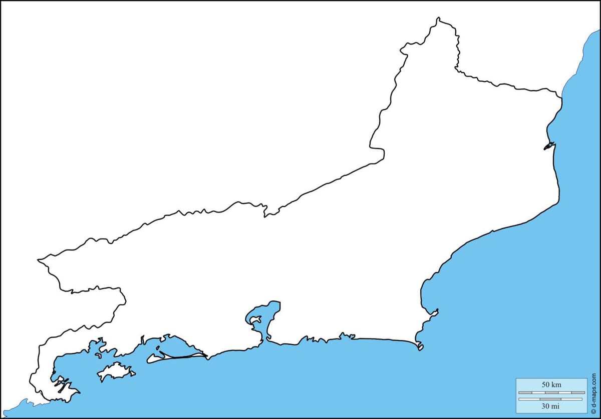 Rio de Janeiro vázlatos térkép