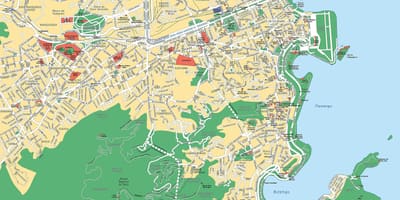 A térkép Rio de Janeiro