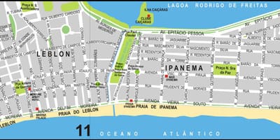 Térkép meleg Rio de Janeiro