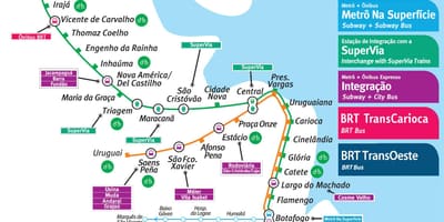Rio de Janeiro metró térkép
