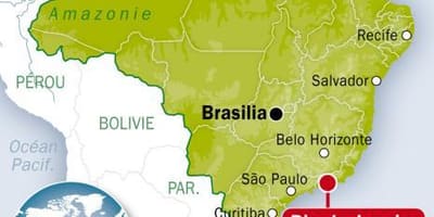 Hol Rio de Janeiro, brazília a világ térkép