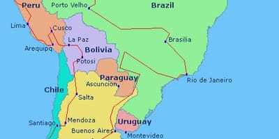 Térkép dél-amerika Rio