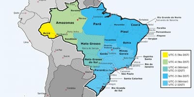 Rio időzóna térkép