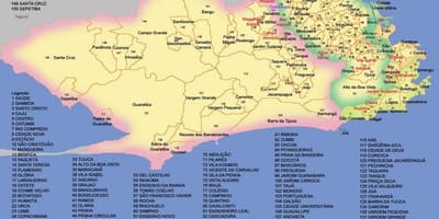 Térkép Rio de Janeiro önkormányzatok