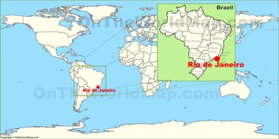Hol Rio de Janeiro-ban található, a világ térkép