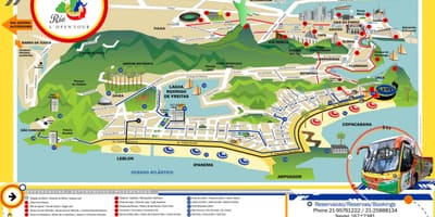 Rio de Janeiro idegenforgalmi térkép