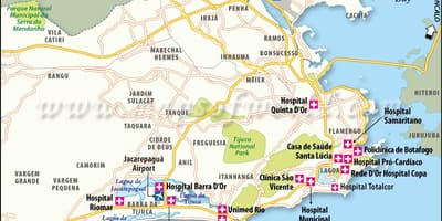 Rio de Janeiro kórház térkép