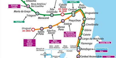 Térkép metro-Rio de Janeiro