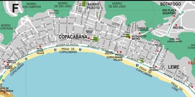 Copacabana Rio de Janeiro térkép