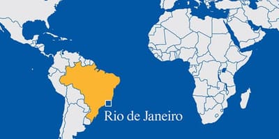 Világtérképen mutatja, Rio de Janeiro